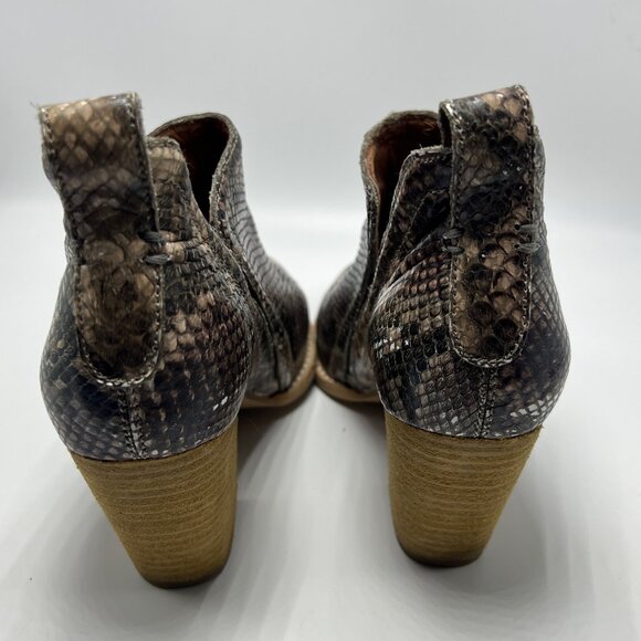 Jeffrey Campbell Rowlin Snake Reptile Ankle Boots sz 6.5 - Picture 4 of 9